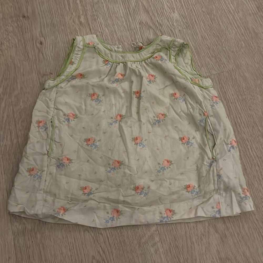 Caramel floral baby dress